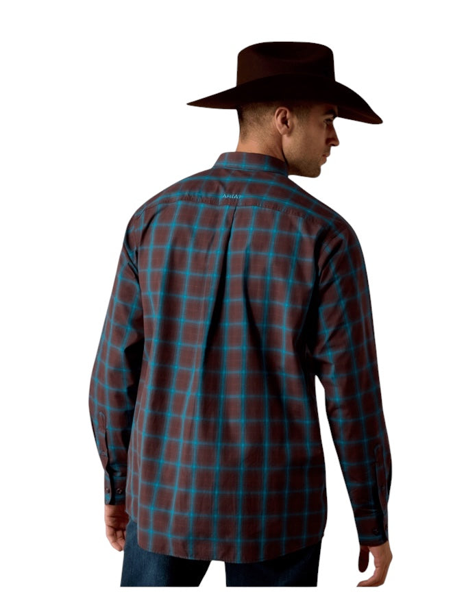 Men's Ariat Pro Series Chocolate Plum Shirt