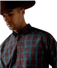 Men's Ariat Pro Series Chocolate Plum Shirt