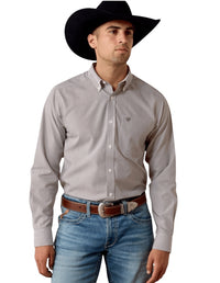 Men's Ariat Coffee Bean Mini Stripe Shirt