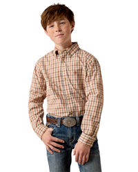 Boy's Ariat Dave Tan Plaid Shirt