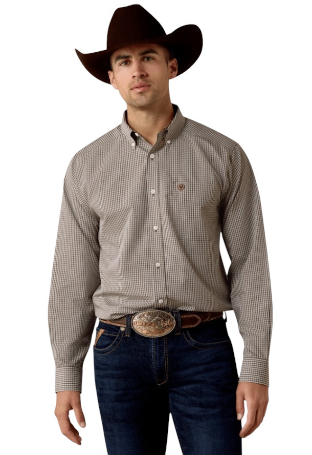 Men's Ariat Wrinkle Free Grape Plaid Shirt