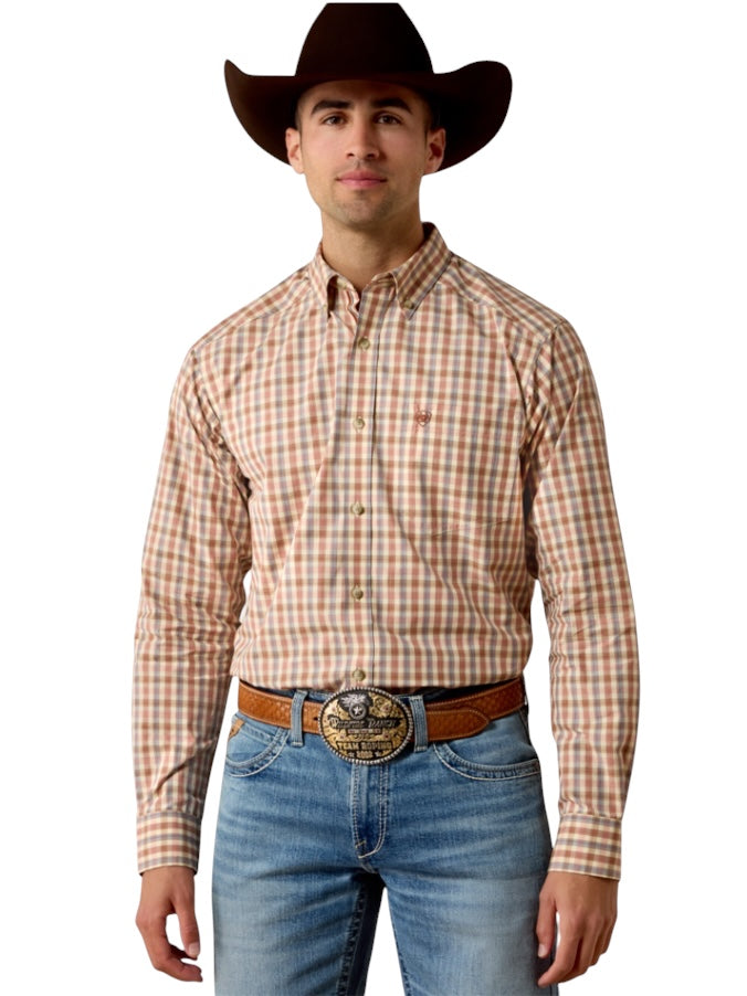 Men's Ariat Dave Tan Plaid Shirt