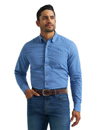 Men's Wrangler COJO Blue Plaid Shirt