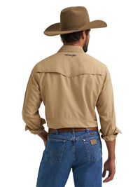 Men's Wrangler Khaki Western Performance Shirt