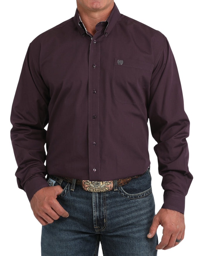 Men's Cinch Solid Purple Shirt