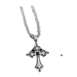Twister Mens Necklace Engraved Cross