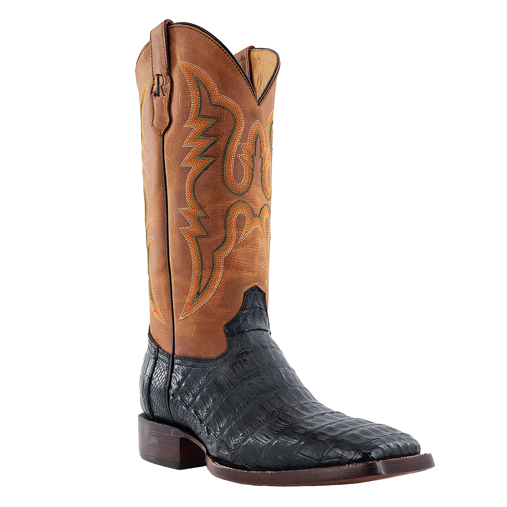 Men's R. Watson Black Caiman Tail Gator Boots