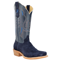 Ladies R.Watson Dark Blue Roughout Boots