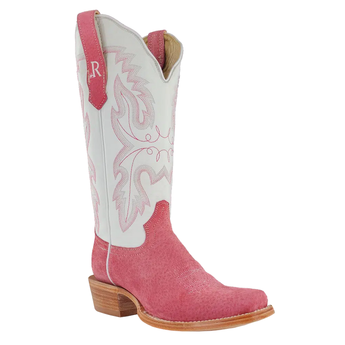 Ladies R.Watson Rose Roughout/Winter White Cowhide