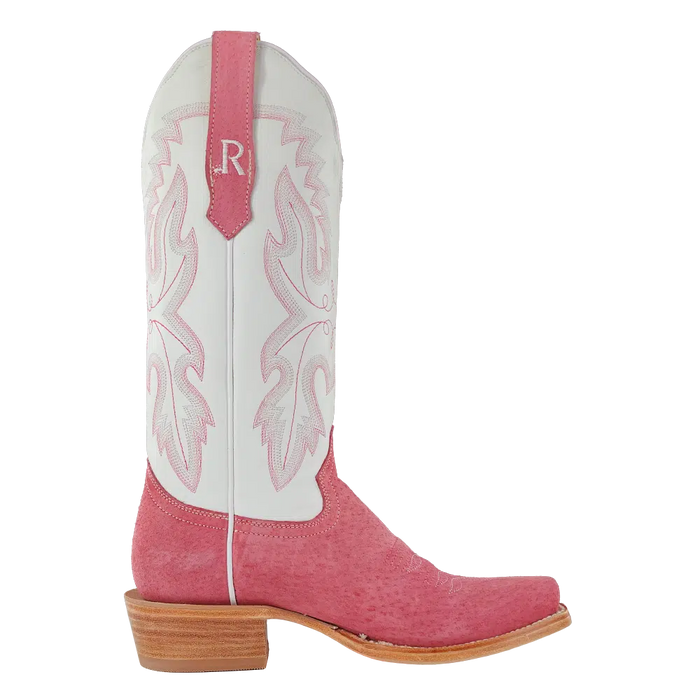 Ladies R.Watson Rose Roughout/Winter White Cowhide