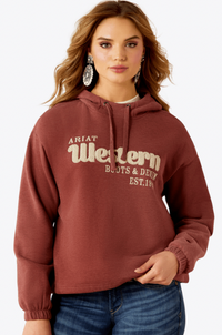 Ladies Ariat Essential Burnt Russet Hoodie