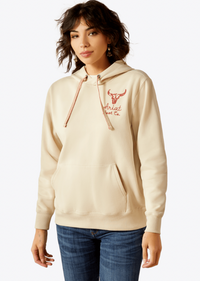 Ladies Ariat Oyster Grey Stitch Hoodie