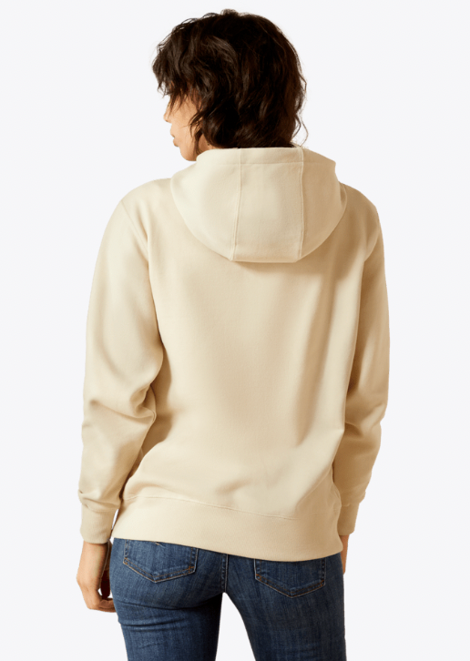 Ladies Ariat Oyster Grey Stitch Hoodie