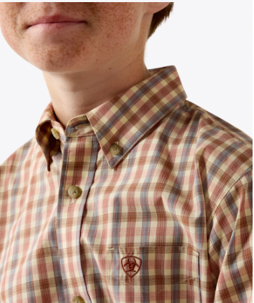Boy's Ariat Dave Tan Plaid Shirt