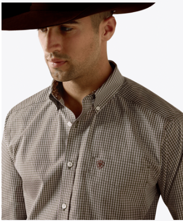 Men's Ariat Wrinkle Free Grape Plaid Shirt