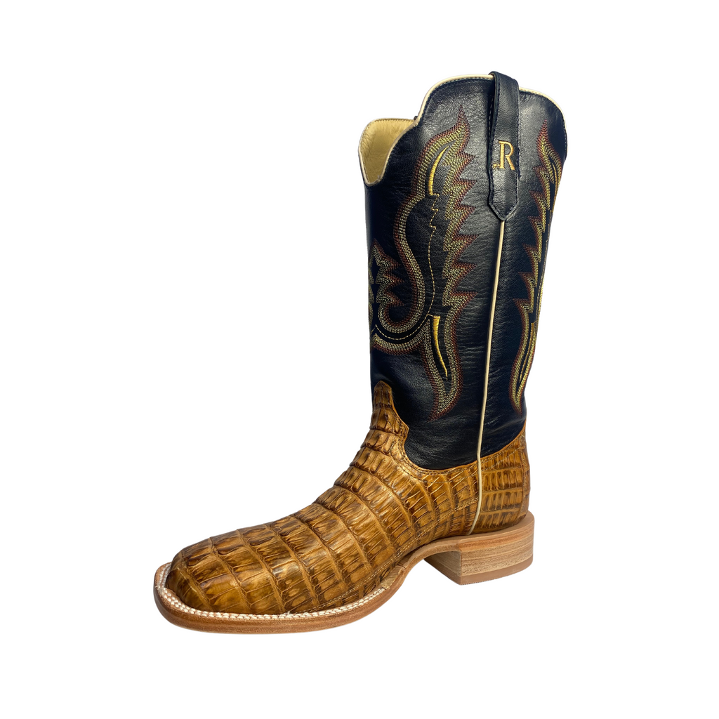 Men's R. Watson Saddle Hornback Caiman Tail Boot – Frey Outfitters