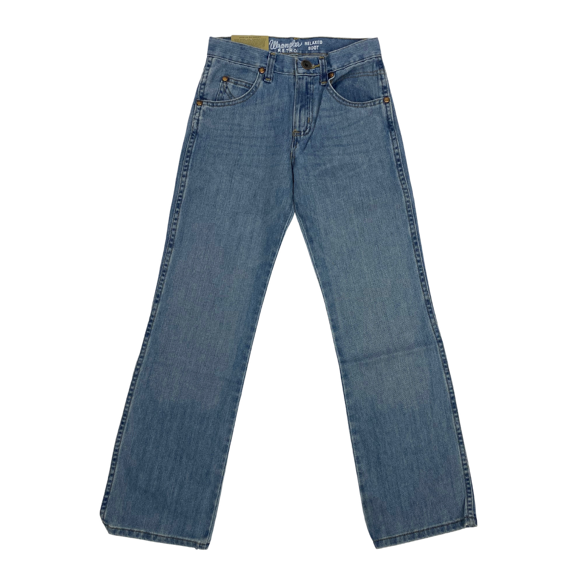 Boys Wrangler Retro Relaxed Boot Light Washed Jeans