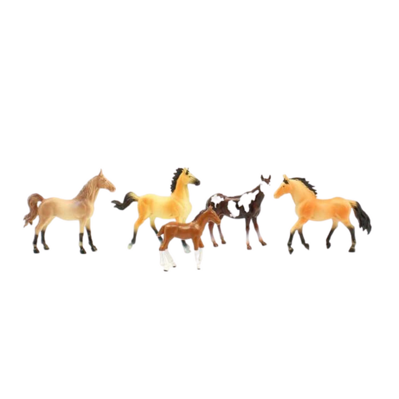 5 Horse Figurine Set