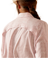 Ladies Venttek Pink Boa Western Shirt