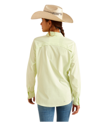 Ladies Venttek Lime Stripe Western Shirt