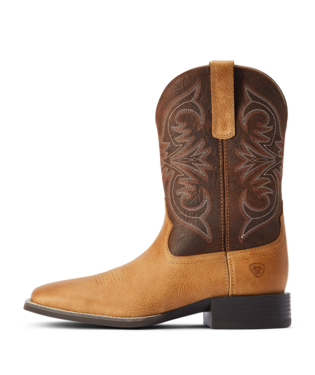 Men's Ariat Sport Pardner Matte Tan Buck Cowboy Boot