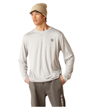 Men's Ariat Charger Camp Corps Long Sleeve Light Grey Shirt