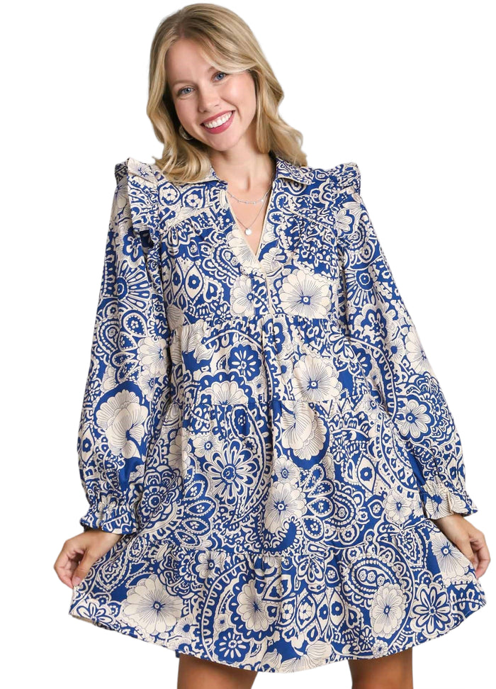 Women's Blue Mix Dress