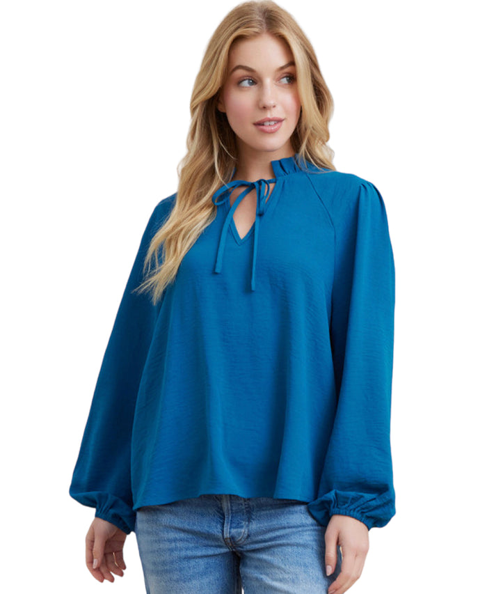Women's Teal Long Sleeve Top