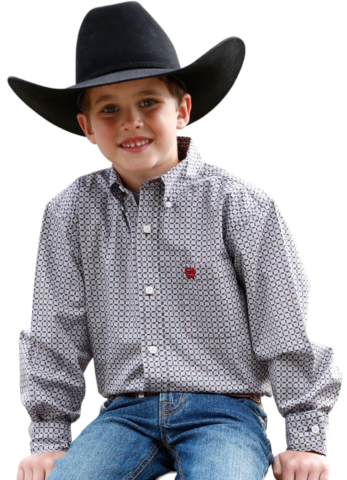 Boy's Cinch Geographic Western Shirt