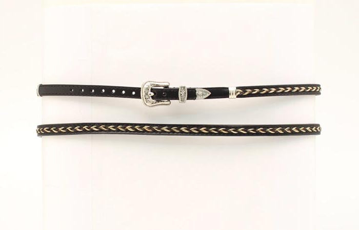 M & F 3/8 Inch Braided Hair Black Hatband