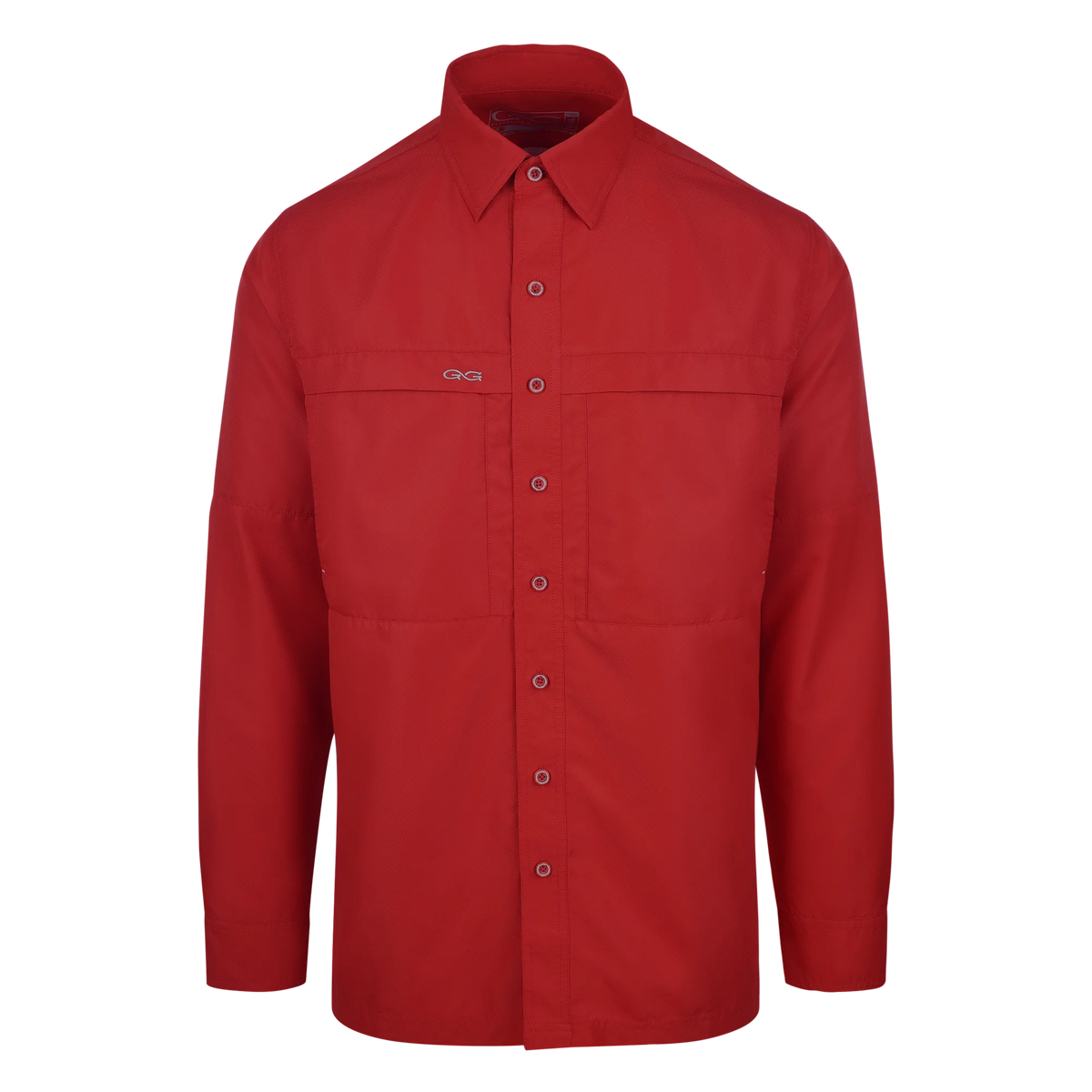 Men's Game Guard Crimson Microfiber Long Sleeve Shirt