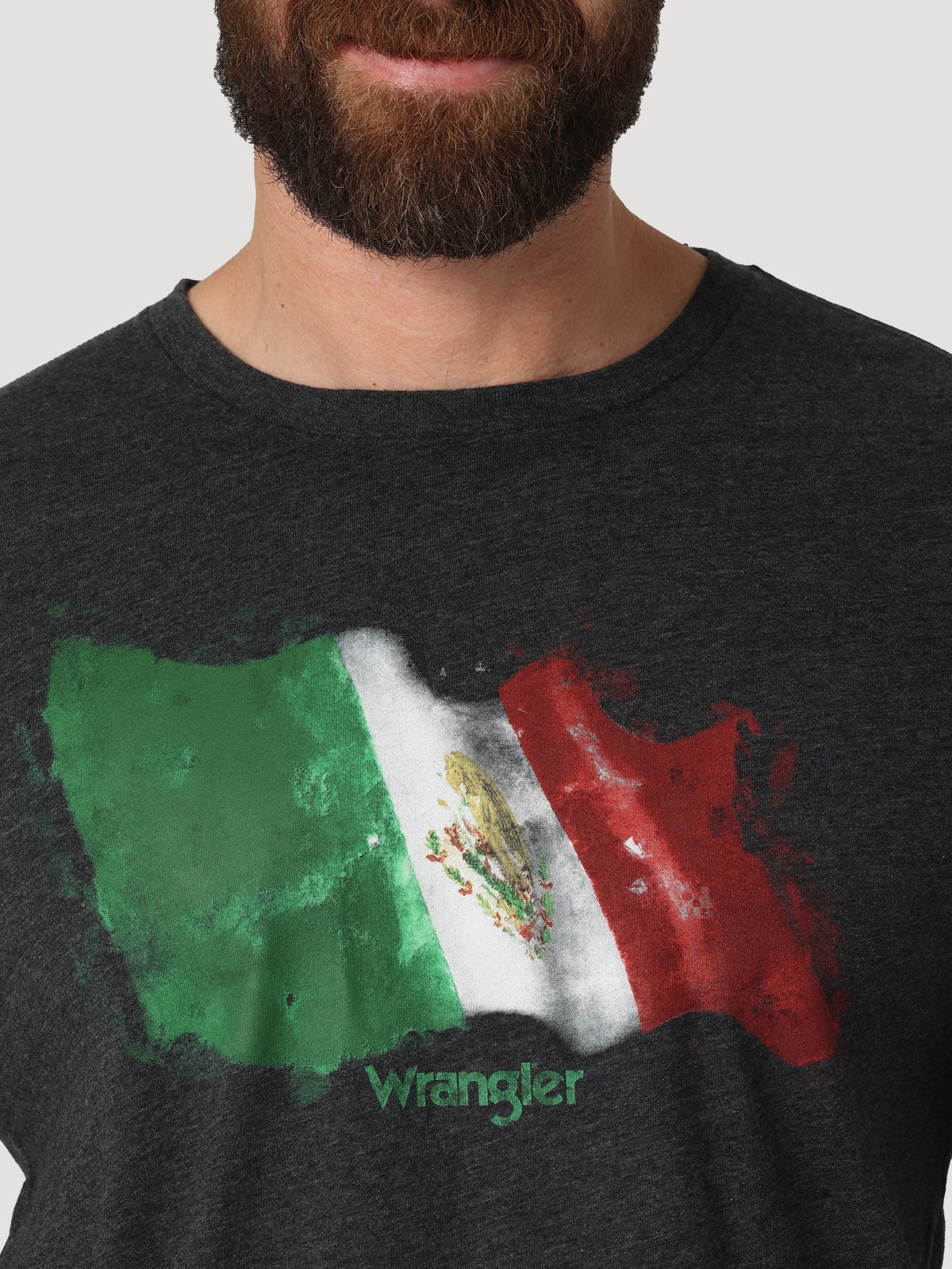 Men's Wrangler Graphic Mexican Wavy Flag Short Sleeve Tee