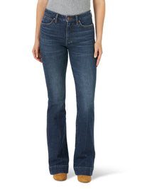Women's Wrangler Retro Green Jean Sara High Rise Trouser