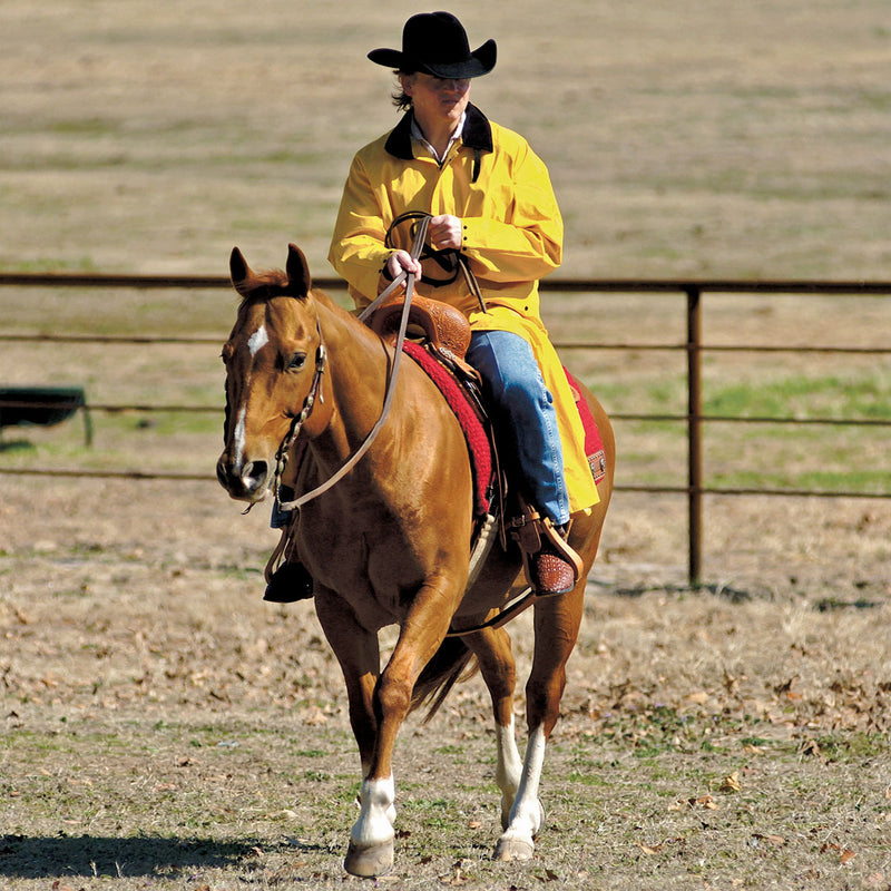 Double S Adult Yellow Saddle Slicker