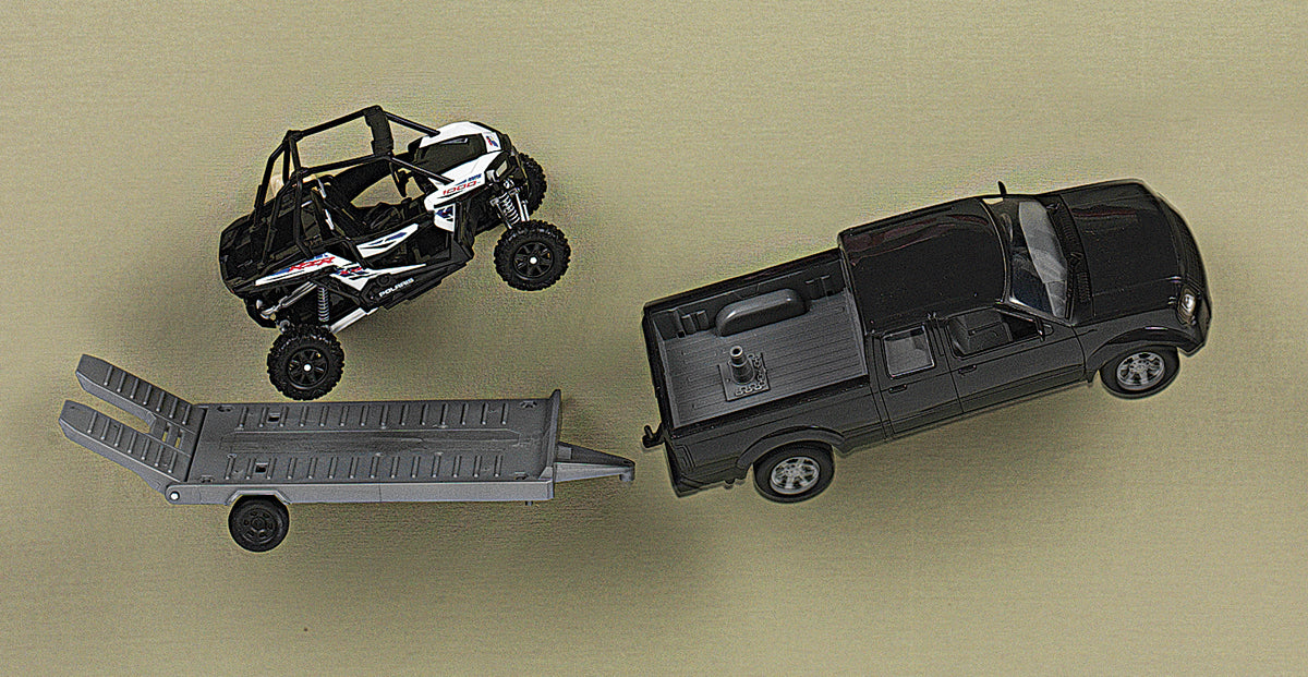 Pick Up Truck & Trailer w/Side by Side ATV