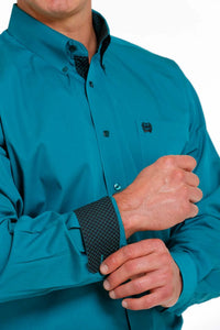 Men's Cinch Long Sleeve Solid Shirt Teal