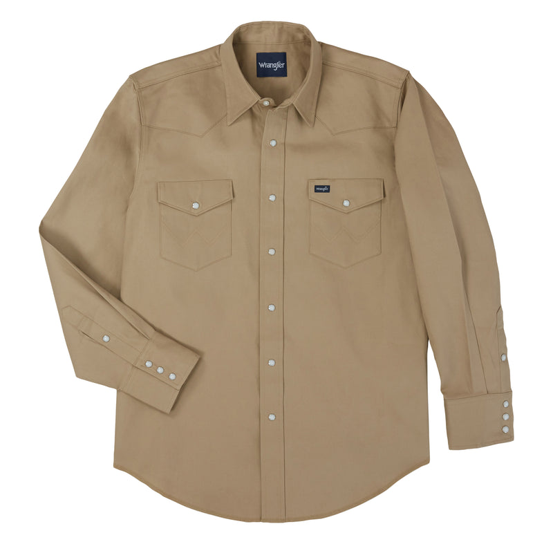 Men's Wrangler Authentic Cowboy Cut® Khaki Work Shirt