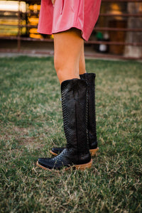 Women's R. Watson Matte Black Python