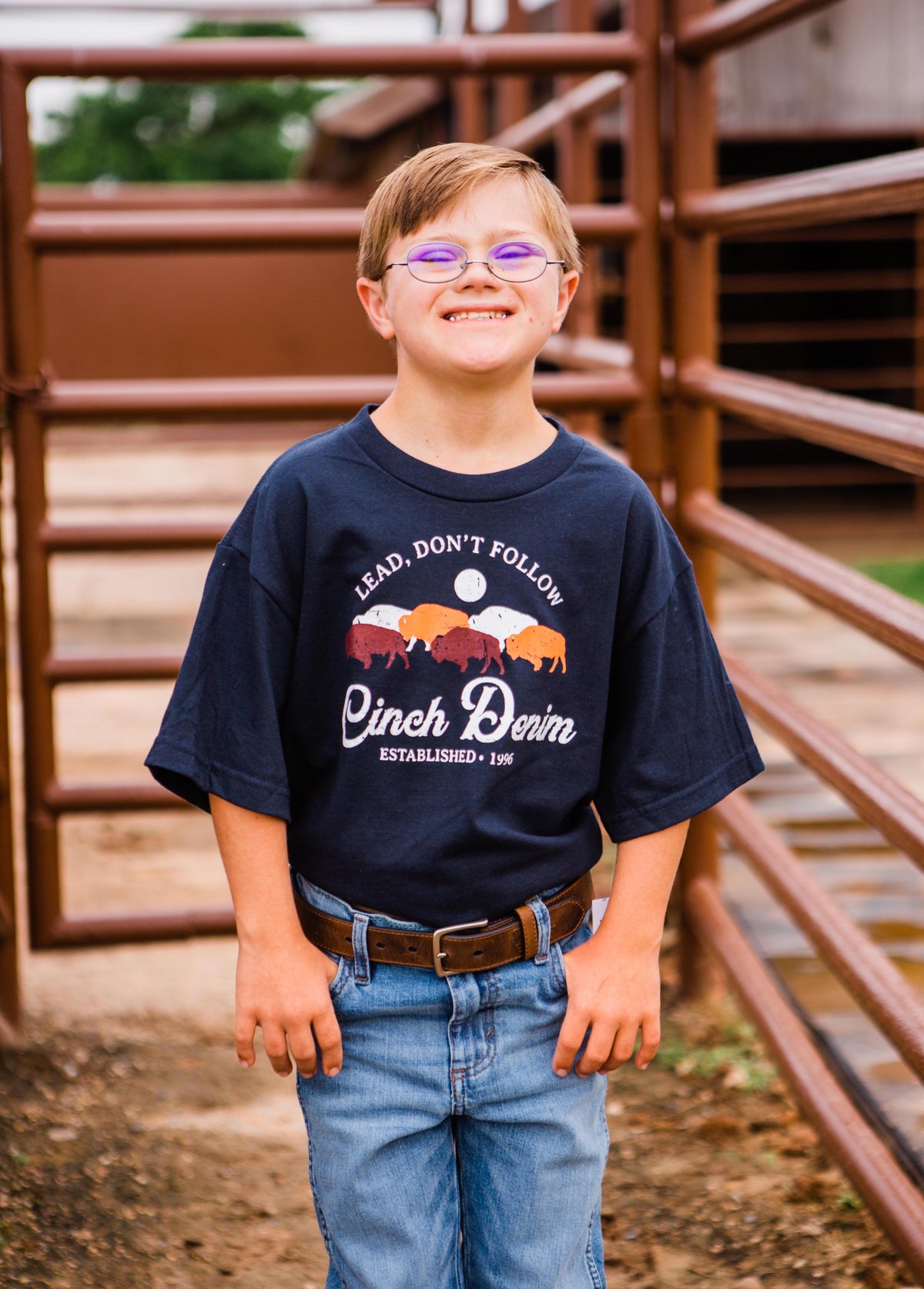 Boy's Cinch Navy Short Sleeve Tee