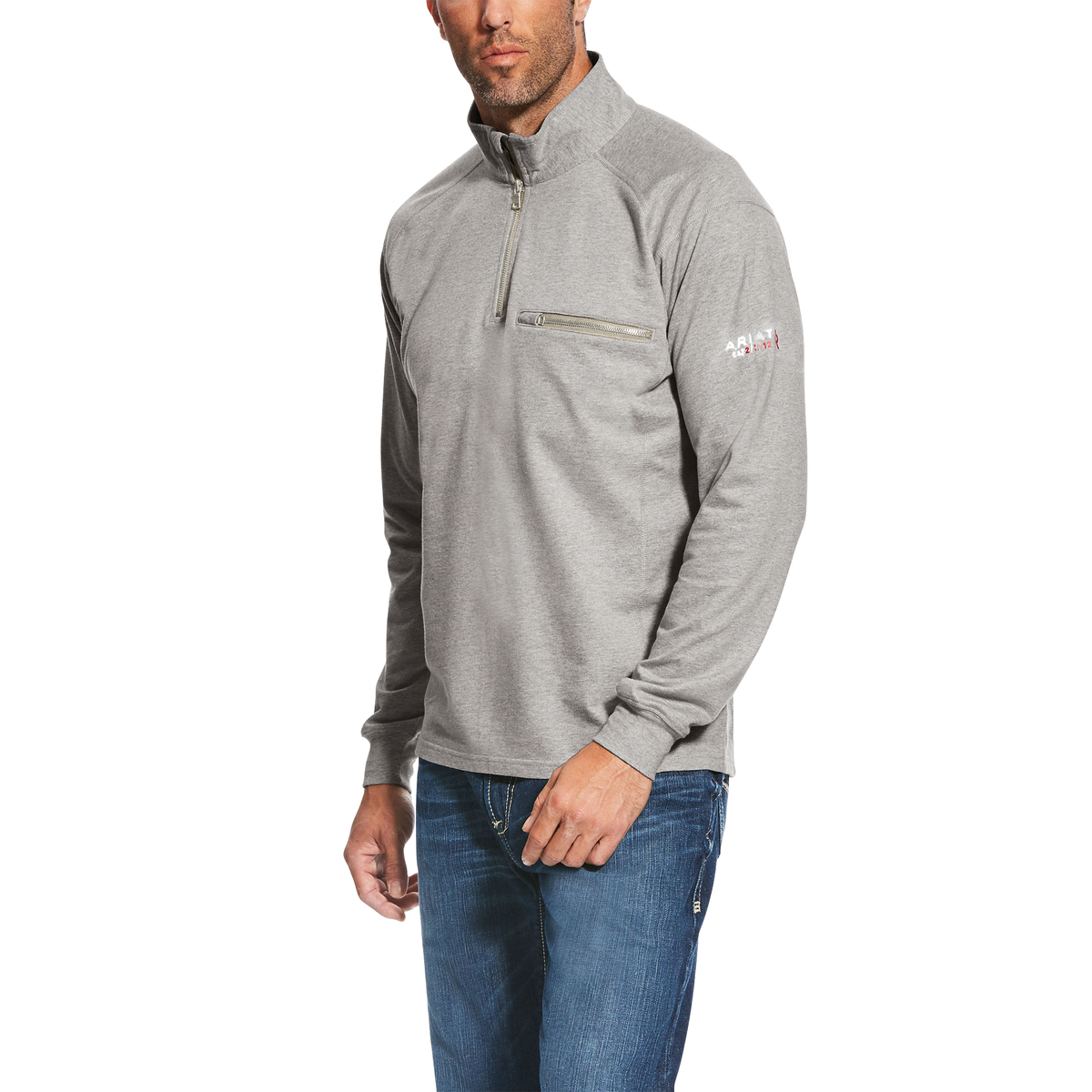 FR Rev 1/4 Zip Top Silver Fox