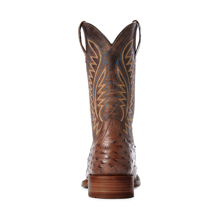 Men's Ariat Gallup Mocha Full Quill Ostrich Boot