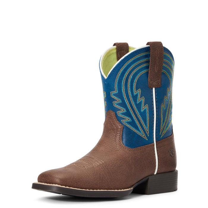 Kid's Ariat Lil Hoss Chocolate/Navy Boot