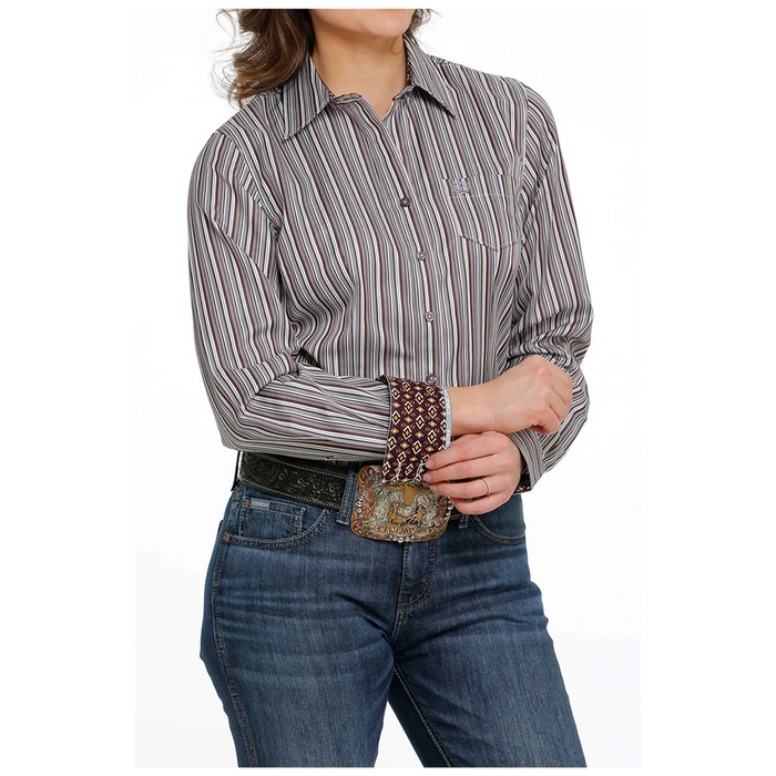 Women's Cinch Long Sleeve Striped Western Shirt