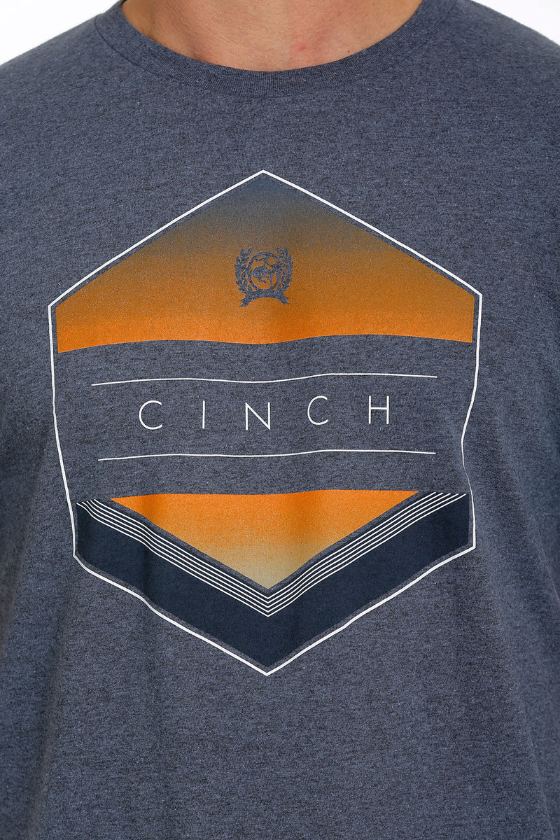 Men's Cinch Heather Blue Short Sleeve Tee