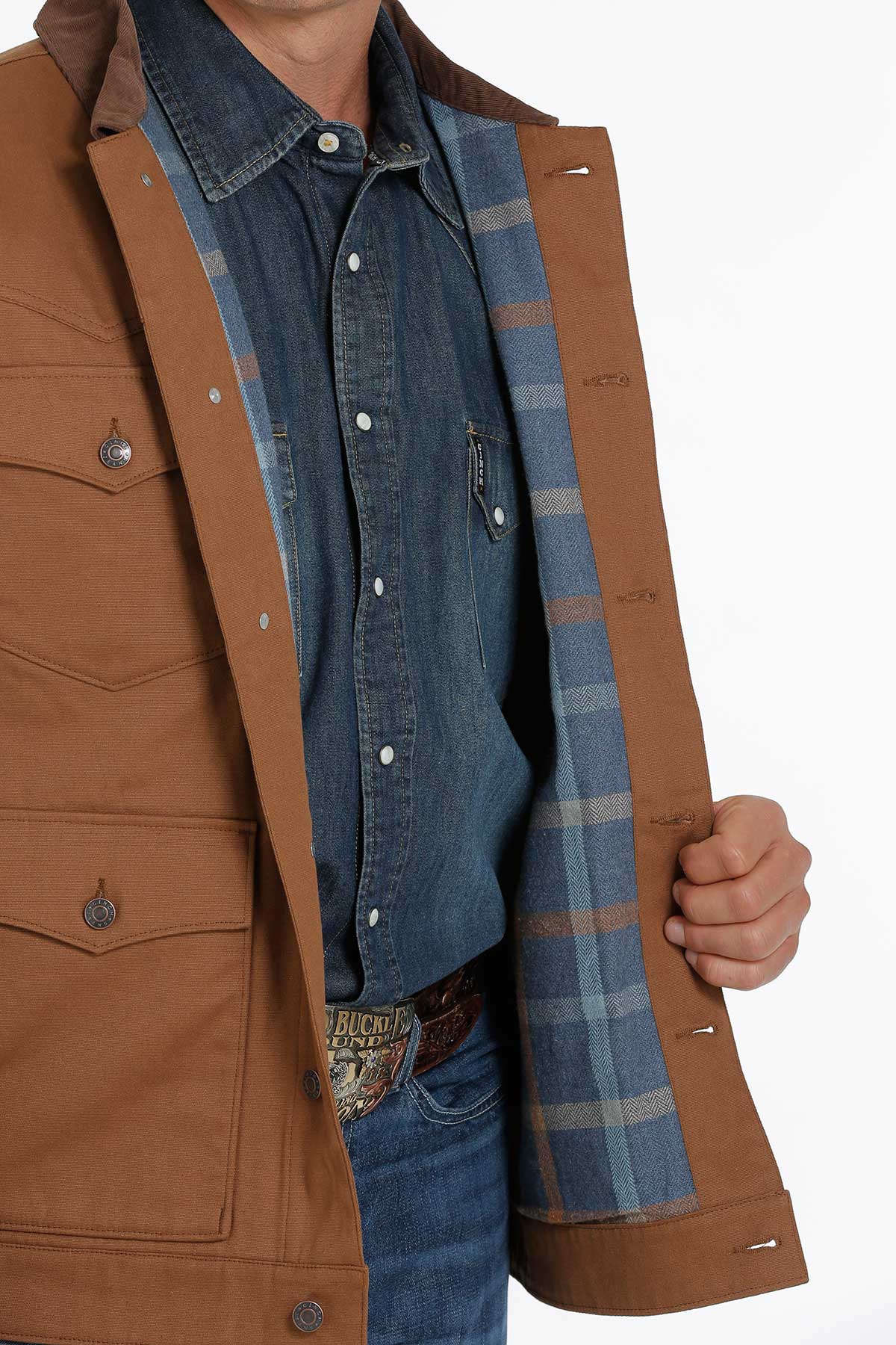 Men's Cinch Brown Canvas Jacket