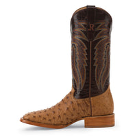 Men's R. Watson Antique Saddle Bruciato Full Quill Ostrich Boot