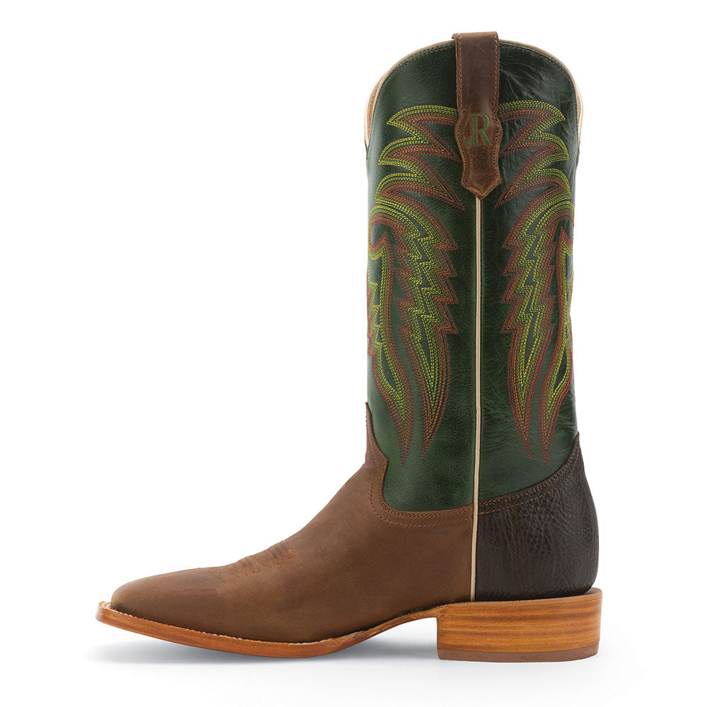 Men's R. Watson Mad Cat Tan Cow/Emerald Green Cowhide Boot