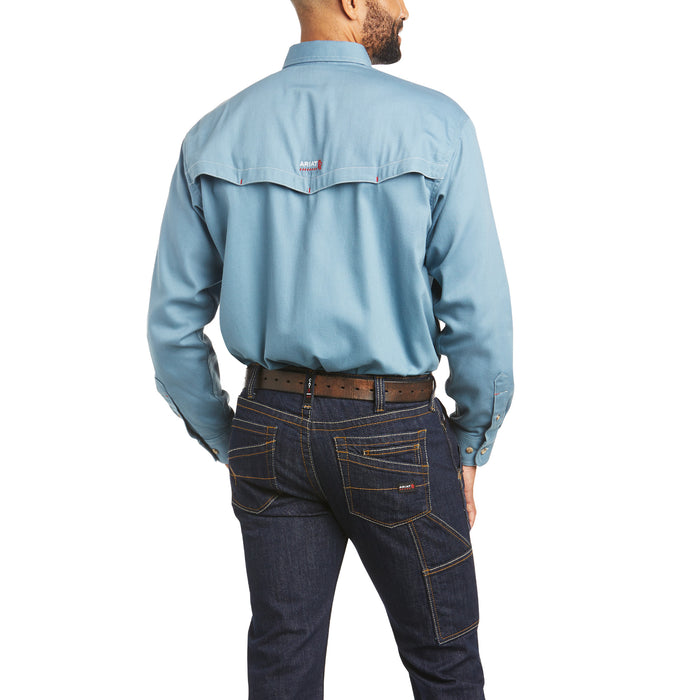 Men's Ariat FR Steel Blue Vented Work Shirt