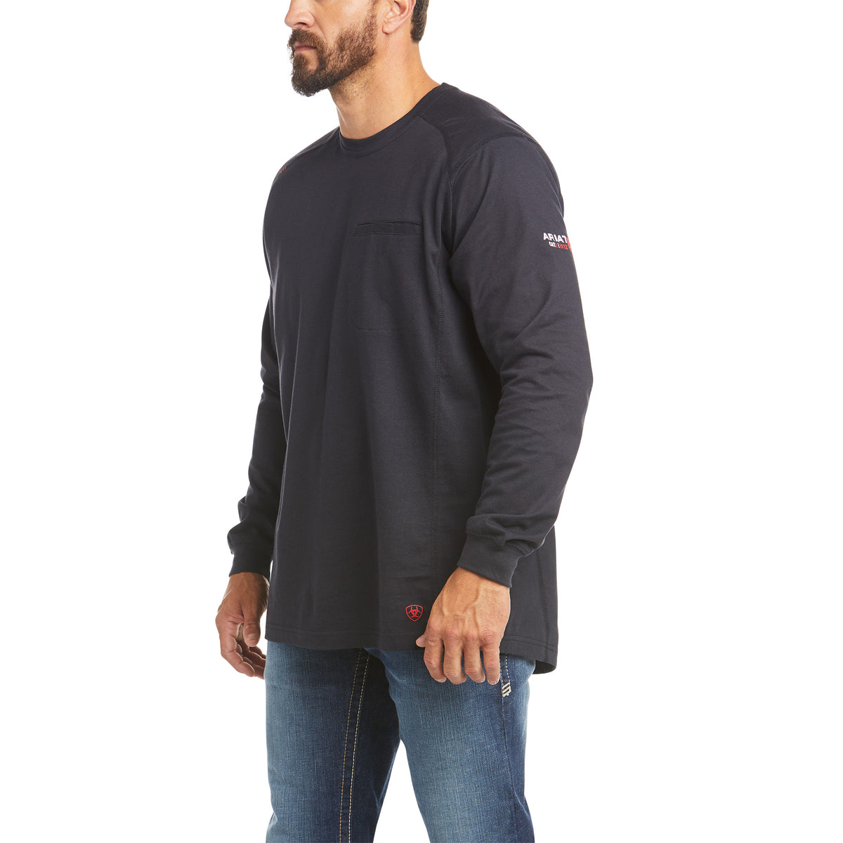 Men's Ariat FR Air Rig Life Graphic Long Sleeve Black Shirt