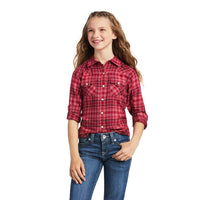 Girl's Ariat Adobe Plaid Long Sleeve Shirt